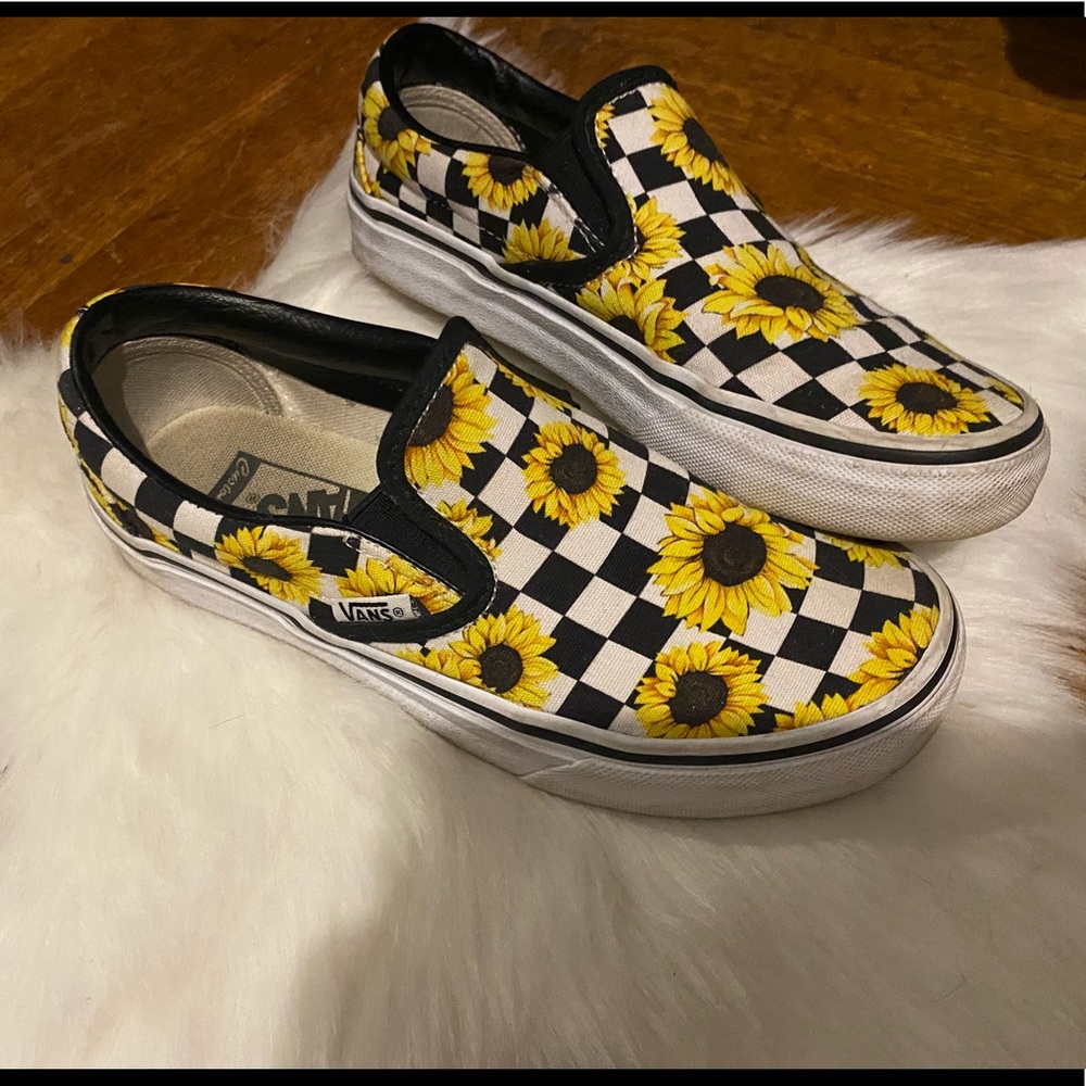 Customized sunflower vans